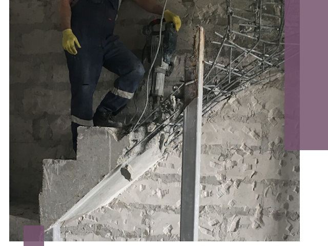 Демонтаж металлических и бетонных лестниц в Алексеевке