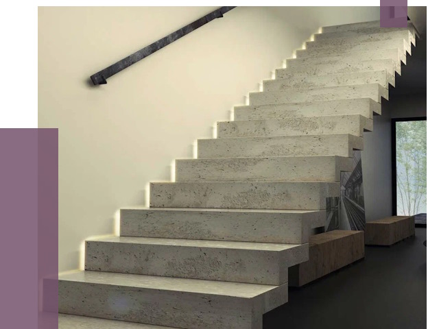 Облицовка бетонных лестниц в Алексеевке от 4556 руб/м2 