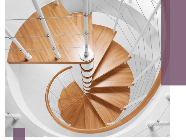 Изготовление винтовых лестниц под ключ в Алексеевке