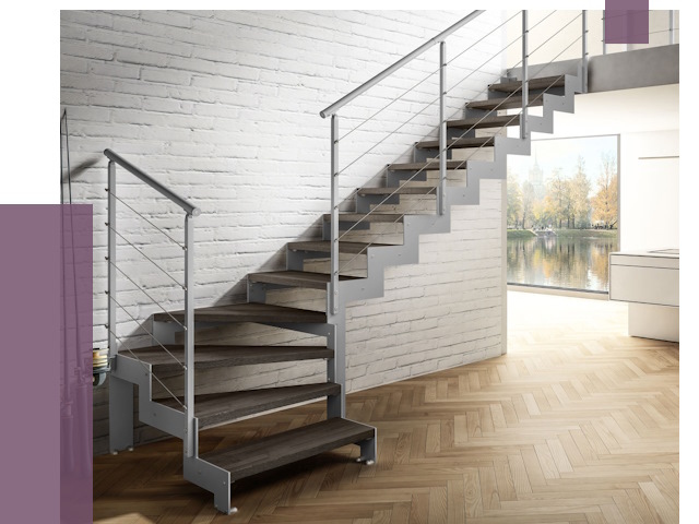 Г-образные лестницы под ключ в Алексеевке от 36700 руб. | ПРОЛЁТ-Лкв