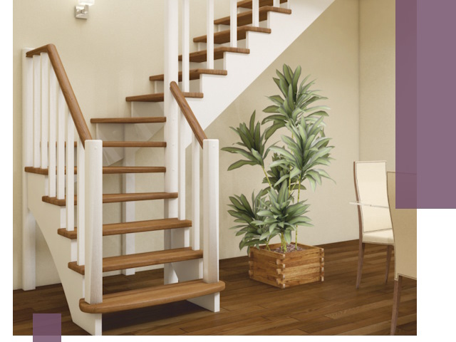 Г-образные лестницы под ключ в Алексеевке — изготовление и монтаж