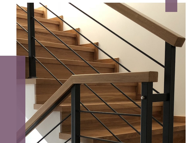 Обшивка металлической лестницы деревом в Алексеевке от 4303 руб. 