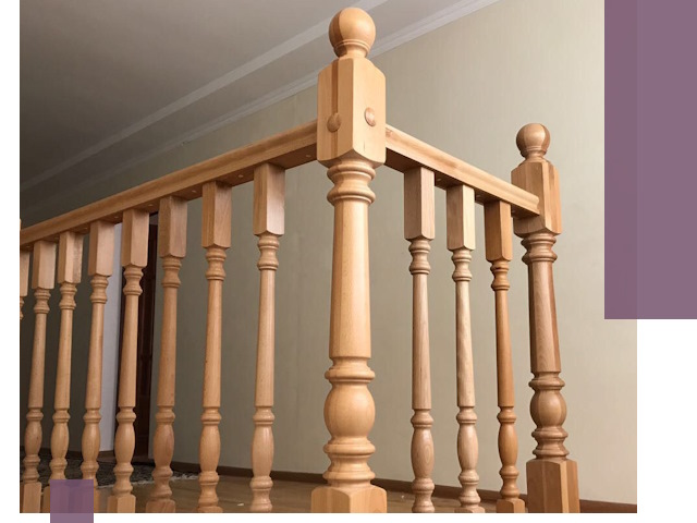 Деревянные перила на заказ в Алексеевке: монтаж и изготовление