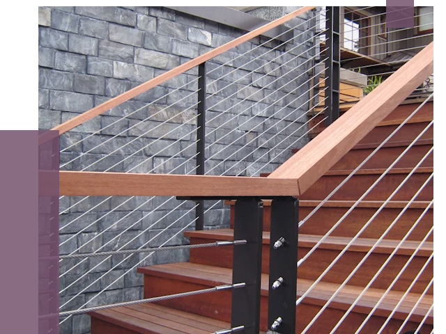 Тросовые перила под ключ в Алексеевке от 7694 руб.