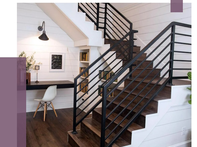 Перила для лестницы в доме в Алексеевке от 7340 руб. — ПРОЛЁТ-Лкв