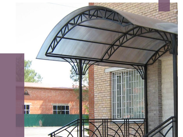 Металлические навесы и козырьки в Алексеевке от 12655 руб.