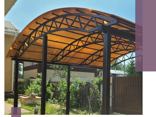 Изготовление навесов под ключ в Алексеевке из качественных материалов