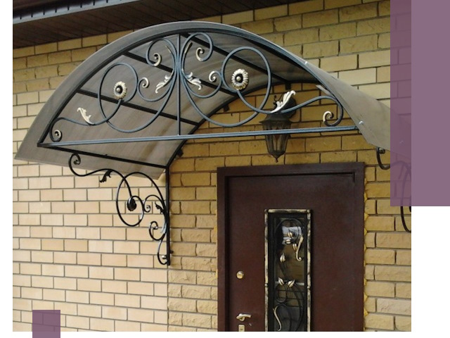 Изготовление козырьков из металла под ключ в Алексеевке