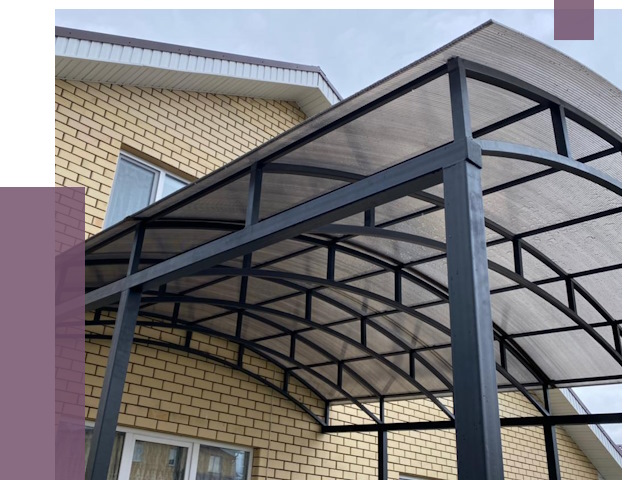 Монтаж козырьков в Алексеевке от 11390 руб. | ПРОЛЁТ-Лкв