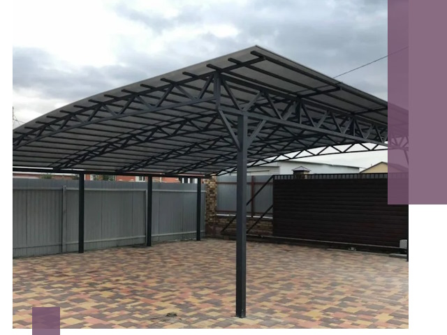 Недорогие навесы под ключ в Алексеевке — изготовление и монтаж