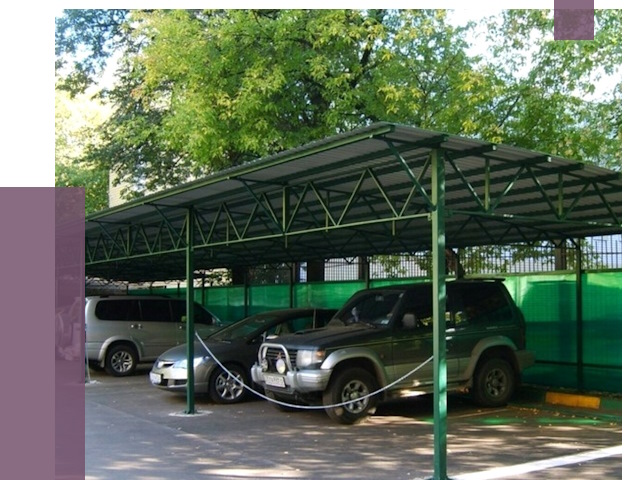 Навесы для парковки в Алексеевке от 79473 руб. заказать | ПРОЛЁТ-Лкв
