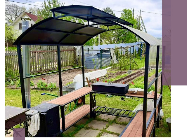 Навесы для барбекю в Алексеевке: изготовление, монтаж и демонтаж