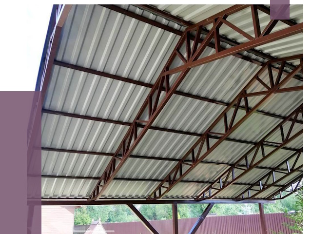 Навесы из профнастила в Алексеевке от 7289 руб. | ПРОЛЁТ-Лкв