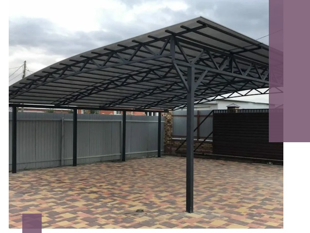 Металлические навесы под ключ в Алексеевке — изготовление и монтаж