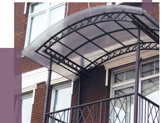 Козырьки над балконом в Алексеевке от 8555 руб.  | ПРОЛЁТ-Лкв