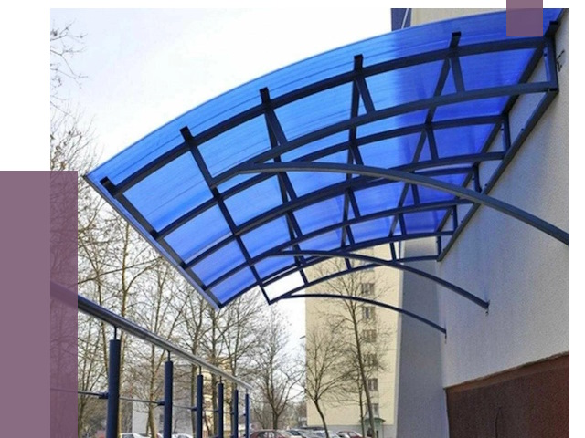 Козырьки из поликарбоната в Алексеевке от 4252 руб. под ключ | ПРОЛЁТ-Лкв