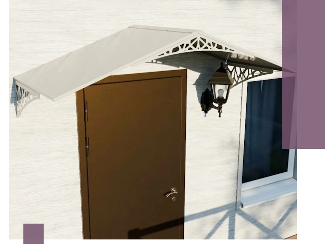 Металлические козырьки на входы и террасы в Алексеевке